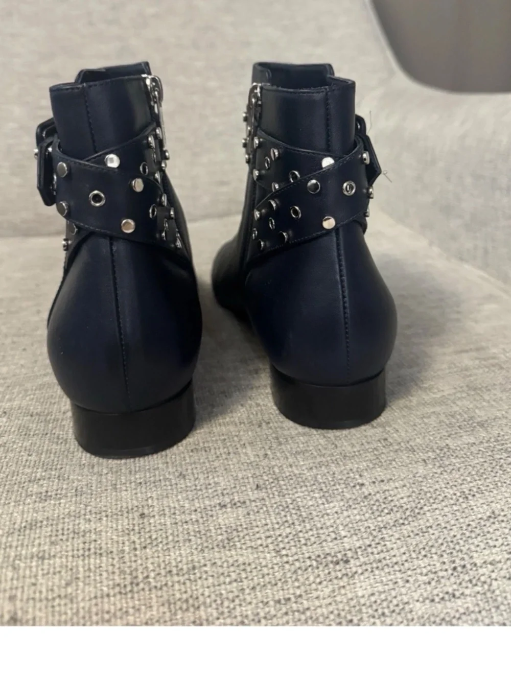 Jimmy Choo Navy Blue Ankle Boots Booties Women's